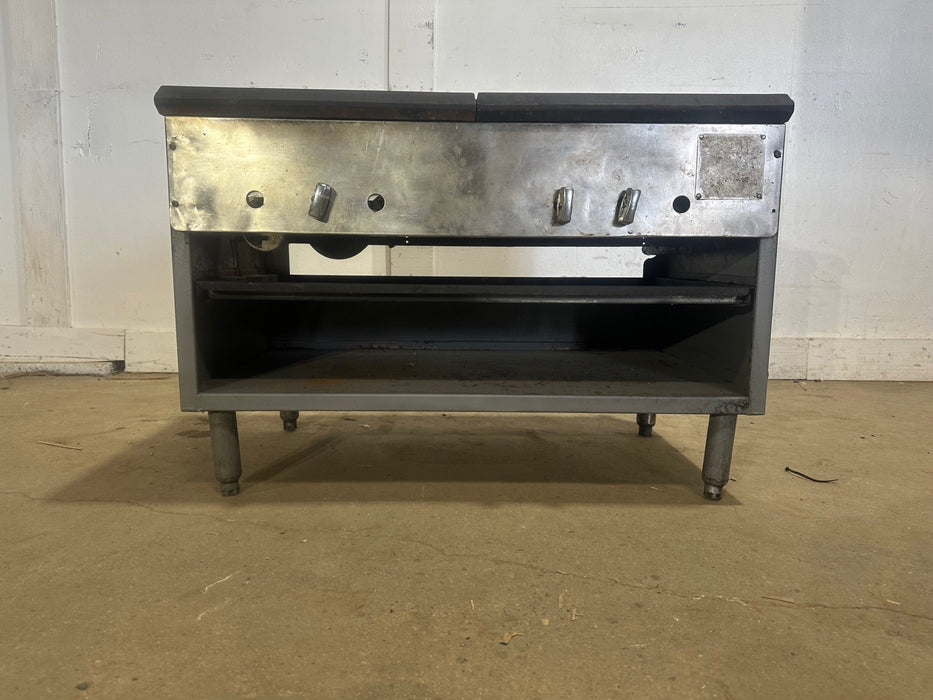 H.D COMMERCIAL NAT GAS 2 BURNER STOVE WITH GREASE CATCHER PAN - Second Life - Equipment - collection_name