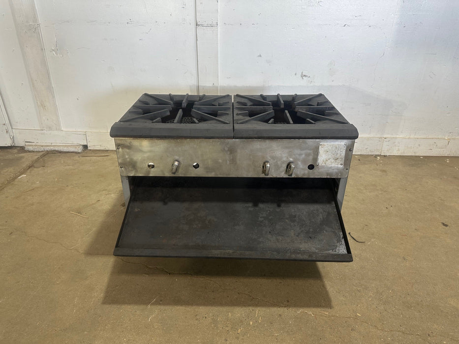 H.D COMMERCIAL NAT GAS 2 BURNER STOVE WITH GREASE CATCHER PAN - Second Life - Equipment - collection_name