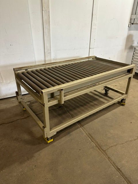 H.D INDUSTRIAL PALLET CONVEYOR/ROLLER CONVEYOR ON CASTERS, 32"H x 75"L x 45"W - Second Life-Equipment-collection_name