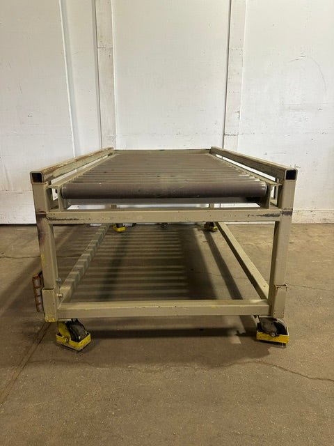 H.D INDUSTRIAL PALLET CONVEYOR/ROLLER CONVEYOR ON CASTERS, 32"H x 75"L x 45"W - Second Life-Equipment-collection_name