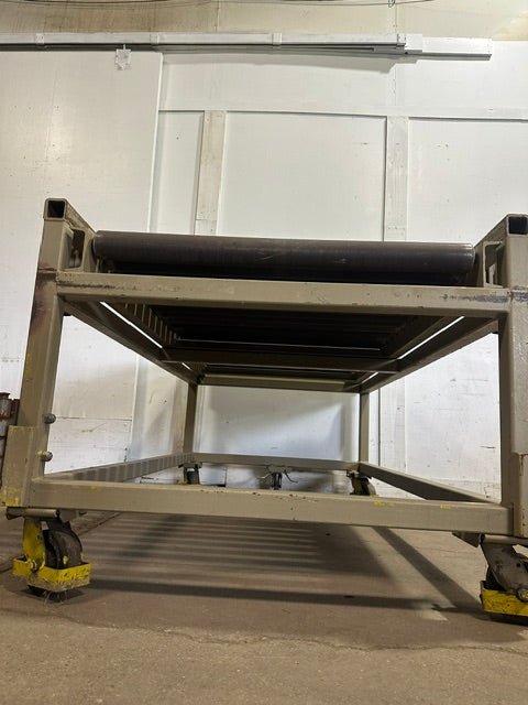 H.D INDUSTRIAL PALLET CONVEYOR/ROLLER CONVEYOR ON CASTERS, 32"H x 75"L x 45"W - Second Life-Equipment-collection_name