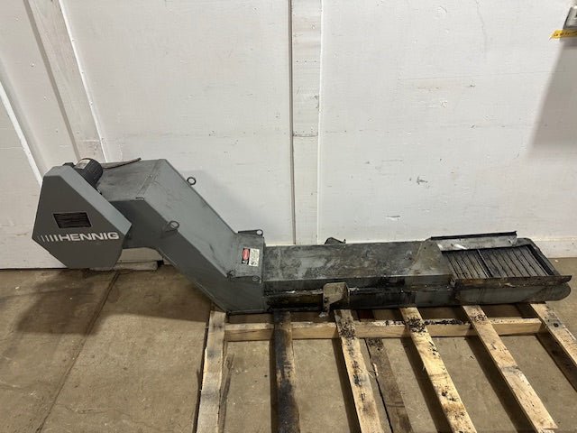 "HENNING 11098" H.D INDUSTRIAL 12"W CHIP CONVEYOR , 1/8 HP 37"H x 101"L x 23"D - Second Life - Equipment - collection_name