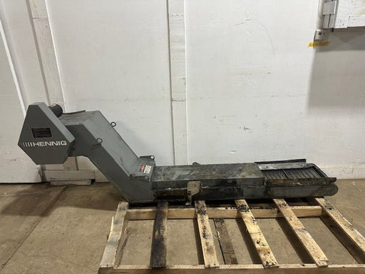 "HENNING 11098" H.D INDUSTRIAL 12"W CHIP CONVEYOR , 1/8 HP 37"H x 101"L x 23"D - Second Life - Equipment - collection_name