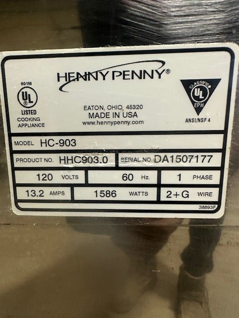 HENNY PENNY HC - 903 ELECTRIC 120v 1ph WARMING/HOLDING CABINET on CASTERS - Second Life - Equipment - collection_name