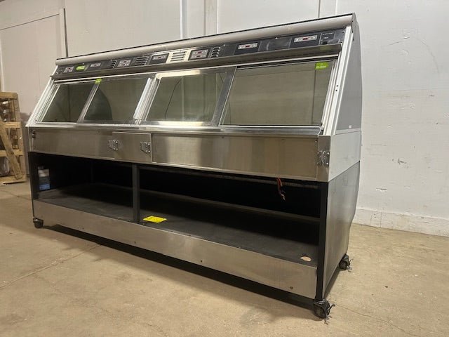 "HENNY PENNY MPB - 107" 208V 7 WELLS DUAL SERVICE HOT FOOD DISPLAY CASE,95.5"W - Second Life - Equipment - collection_name