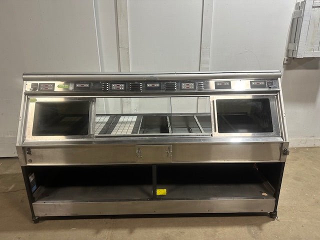 "HENNY PENNY MPB - 107" 208V 7 WELLS DUAL SERVICE HOT FOOD DISPLAY CASE,95.5"W - Second Life - Equipment - collection_name
