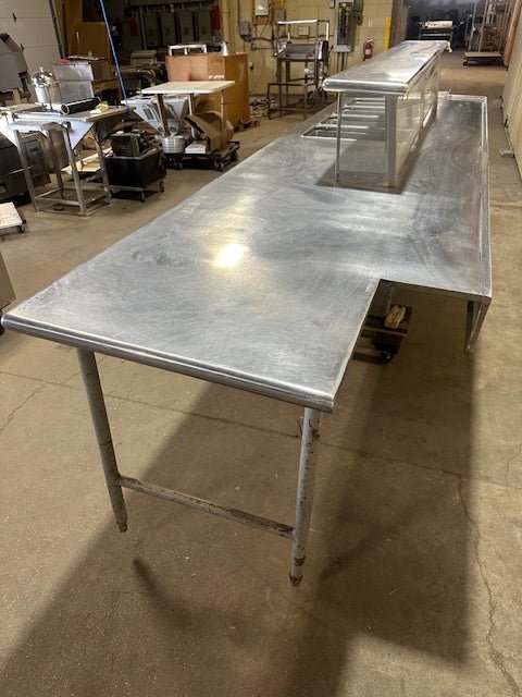 "HOBART" 4 HOT WELL CAFETERIA SERVING LINE TABLE - Bargains R Ours - #collection_name#