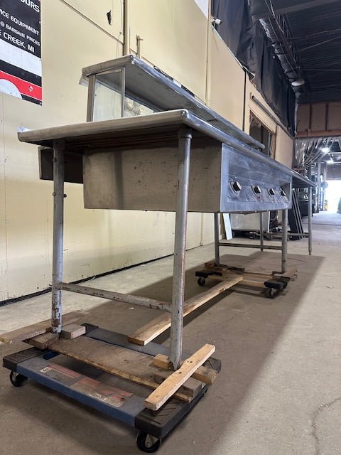 "HOBART" 4 HOT WELL CAFETERIA SERVING LINE TABLE - Bargains R Ours - #collection_name#