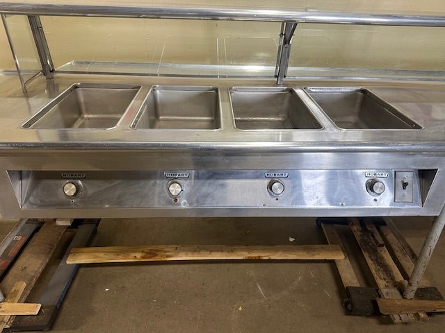 "HOBART" 4 HOT WELL CAFETERIA SERVING LINE TABLE - Bargains R Ours - #collection_name#