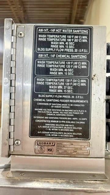 "HOBART AM14F" H.D COMMERCIAL HIGH TEMPERATURE FRONT LOADED DOOR DISHWASHER - Second Life-Equipment-collection_name