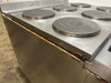 "HOBART CR43" 6 BURNERS DUAL PHASE ELECTRIC STOVE/RANGE W/OVEN AND 2 DRIP TRAYS ON CASTERS - Second Life - Equipment - collection_name