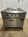"HOBART CR43" 6 BURNERS DUAL PHASE ELECTRIC STOVE/RANGE W/OVEN AND 2 DRIP TRAYS ON CASTERS - Second Life - Equipment - collection_name