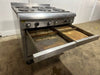 "HOBART CR43" 6 BURNERS DUAL PHASE ELECTRIC STOVE/RANGE W/OVEN AND 2 DRIP TRAYS ON CASTERS - Second Life - Equipment - collection_name