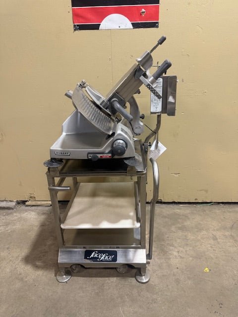 HOBART DELI BUDDY SLICER, BAG HOLDER WITH ROLLING STAND - 2 SHELVES ON CASTERS - Bargains R Ours - #collection_name#