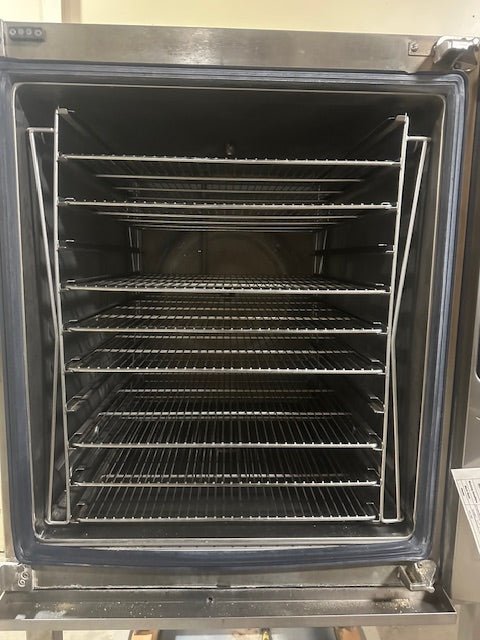 HOBART ELECTRIC DIGITAL COMBINATION OVEN / STEAMER ON STAND WITH 8 RACKS - 8 SHELVES - Bargains R Ours - #collection_name#