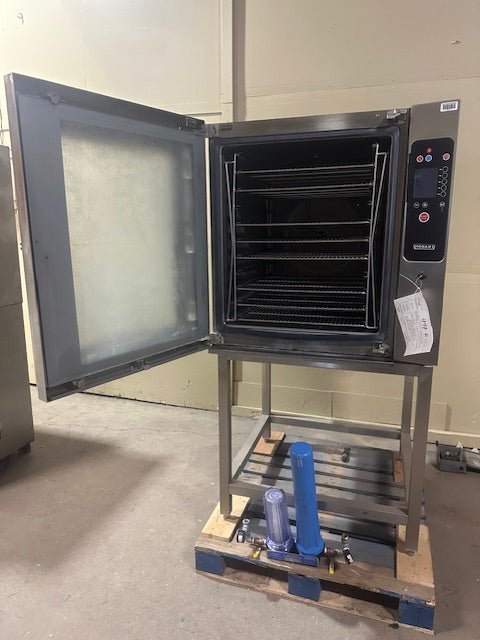 HOBART ELECTRIC DIGITAL COMBINATION OVEN / STEAMER ON STAND WITH 8 RACKS - 8 SHELVES - Bargains R Ours - #collection_name#