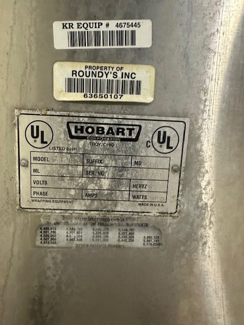 HOBART HEAVY DUTY COMMERCIAL DIGITAL MEAT / DELI WRAPPING MACHINE WITH LABEL PRINTER - Bargains R Ours - #collection_name#