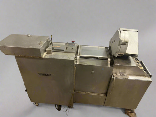 HOBART MEAT PACKING WRAPPING CONVEYOR SYSTEM STAND TABLE AND LABEL PRINTER - Bargains R Ours - #collection_name#