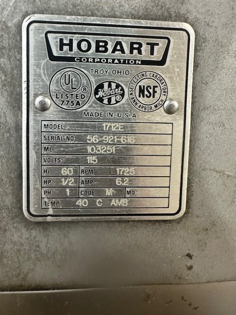 HOBART MODEL 1712 AUTOMATIC COMMERCIAL COUNTERTOP MEAT SLICER W/ SHARPENER - Second Life - Equipment - collection_name