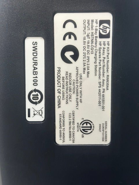 "HP HSTNN - CG13" HP 1 - BAT BATTERY CHARGING STATION, PART - RW635AA - Second Life - Equipment - collection_name
