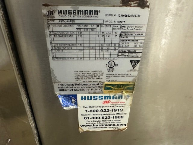 " HUSSMANN" (NSF) REMOTE REFRIGERATED LIGHTED MERCHANDISER DISPLAY - Bargains R Ours - #collection_name#