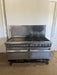 IMPERIAL COMMERCIAL NATURAL GAS 6 BURNER 24" GRIDDLE WITH DOUBLE OVEN ON CASTERS - Second Life - Equipment - collection_name