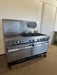 IMPERIAL COMMERCIAL NATURAL GAS 6 BURNER 24" GRIDDLE WITH DOUBLE OVEN ON CASTERS - Second Life - Equipment - collection_name