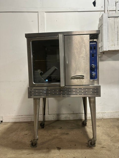 "IMPERIAL ICVG-1"H.D COMMERCIAL N GAS CONVECTION OVEN ON CASTER, 70,000 BTU/HR - Second Life-Equipment-#collection_name#