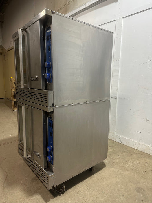 "IMPERIAL ICVG - 2 - B" COMMERCIAL N GAS DOUBLE STACK CONVECTION OVEN WITH 4 RACKS - Second Life - Equipment - collection_name