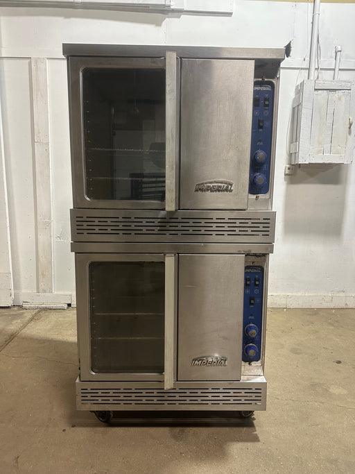 "IMPERIAL ICVG - 2 - B" COMMERCIAL N GAS DOUBLE STACK CONVECTION OVEN WITH 4 RACKS - Second Life - Equipment - collection_name