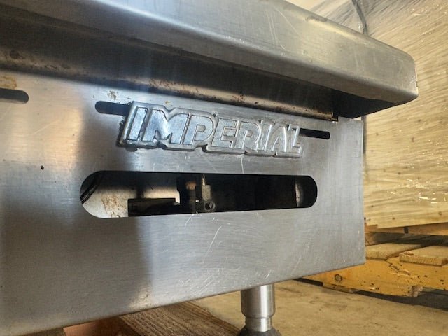 "IMPERIAL" NATURAL GAS 48 IN WIDE COUNTER TOP GRIDDLE W/ GREASE PAN - Second Life - Equipment - collection_name