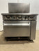 "IMPERIAL" NATURAL GAS HEAVY DUTY COMMERCIAL 6 BURNER STOVE WITH OVEN ON CASTERS - Second Life - Equipment - collection_name