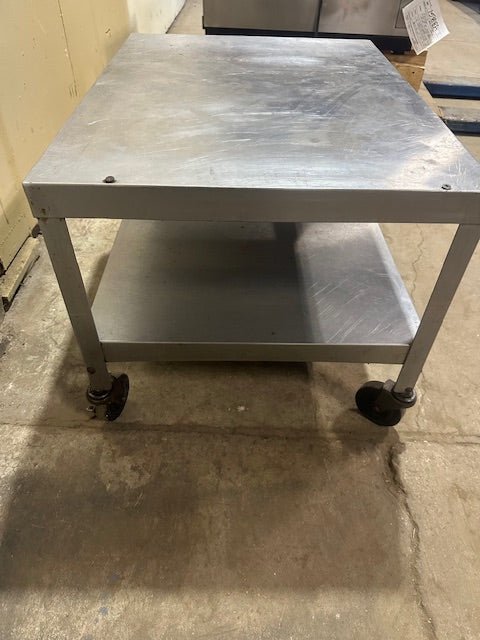 IMPERIAL STAINLESS STEEL EQUIPMENT STAND TABLE ON CASTERS WITH SHELF - Bargains R Ours - #collection_name#