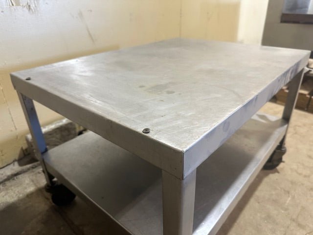 IMPERIAL STAINLESS STEEL EQUIPMENT STAND TABLE ON CASTERS WITH SHELF - Bargains R Ours - #collection_name#