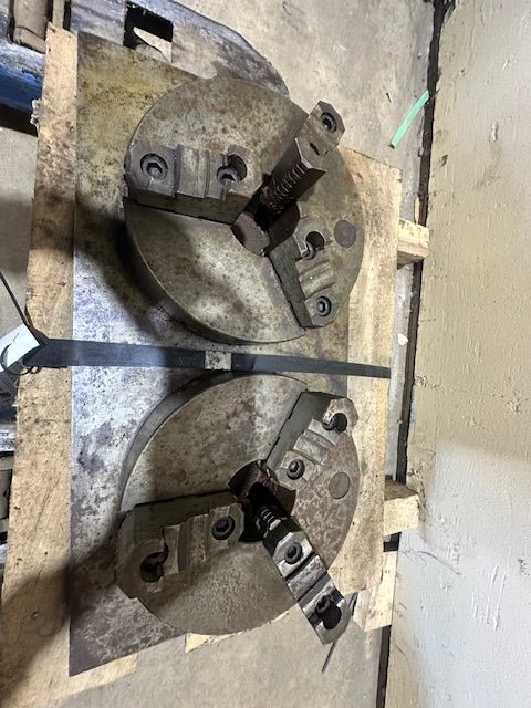 INDUSTRIAL MILL FIXTURE PLATES WITH TWO 3 JAW CHUCKS - Bargains R Ours - #collection_name#