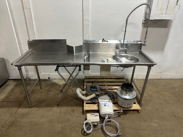 JOHN BOSS LEFT SIDE CLEAN & RIGHT SIDE DISPOSAL TABLE W/DISPOSER FOR DISHWASHER - Second Life - Equipment - collection_name