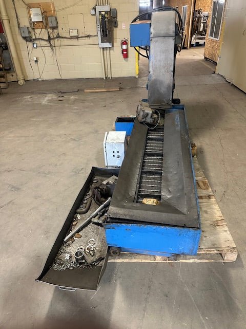 JORGENSON CHIP CONVEYOR VARIOUS PARTS DETACHED 9 INCH WIDE CONVEYOR ON CASTERS 2 FOOT PEDALS - Bargains R Ours - #collection_name#