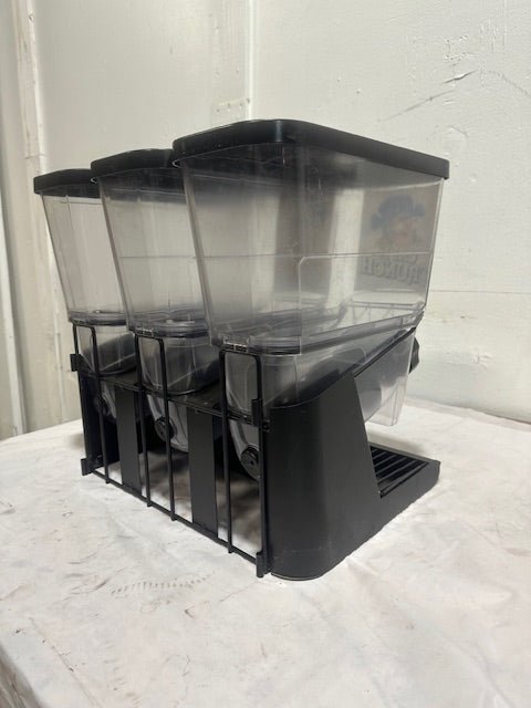 "KELLOG'S" COUNTER TOP TRIPLE CEREAL DISPENSER 17 1/4"H x 18 1/4"W x 13 1/4"D - Second Life - Equipment - collection_name
