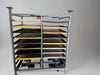 LEON PLASTICS STEEL DOUBLE WIDE BAKERY PAN HOLDER CARRIER CART ON HEAVY DUTY 6 INCH CASTERS - Bargains R Ours - #collection_name#