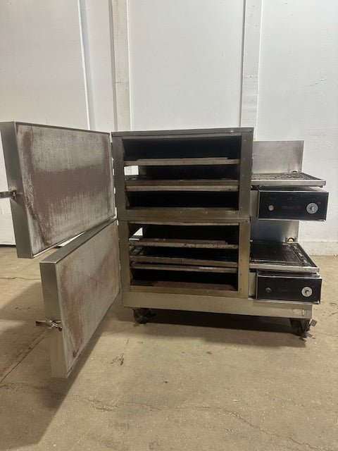 LINCOLN IMPINGER 1162 DOUBLE STACK 18"W 208v 3ph CONVEYOR PIZZA OVEN on CASTERS - Second Life - Equipment - collection_name