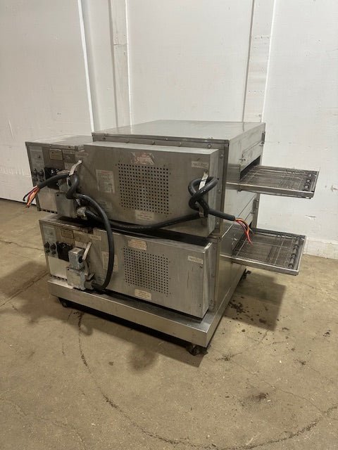 LINCOLN IMPINGER 1162 DOUBLE STACK 18"W 208v 3ph CONVEYOR PIZZA OVEN on CASTERS - Second Life - Equipment - collection_name