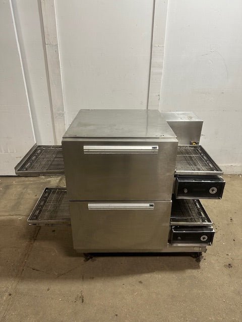LINCOLN IMPINGER 1162 DOUBLE STACK 18"W 208v 3ph CONVEYOR PIZZA OVEN on CASTERS - Second Life - Equipment - collection_name