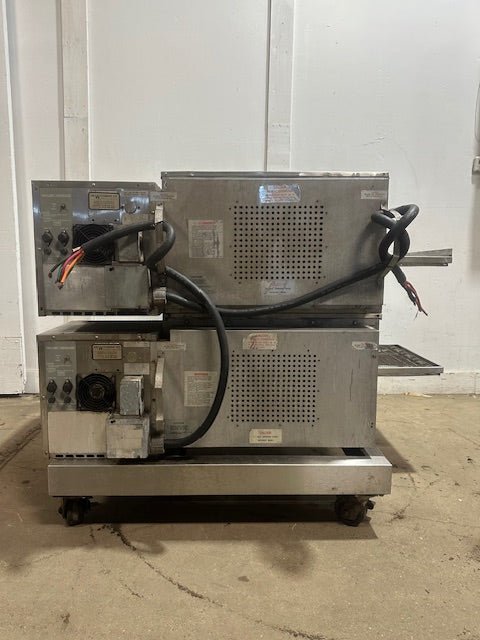 LINCOLN IMPINGER 1162 DOUBLE STACK 18"W 208v 3ph CONVEYOR PIZZA OVEN on CASTERS - Second Life - Equipment - collection_name