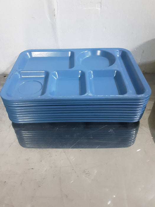 ***LOT OF 10***CAFETERIA LUNCHROOM LUNCH 5 COMPARTMENTS SCHOOL PICNIC FOOD TRAYS PLATES - Second Life - Equipment - #collection_name#