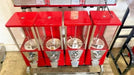 LOT OF 11, 7 x OAK and 4 x LYPC Gumball Candy Vending machine ON STAND WITH KEYS AND EXTRA PARTS. - Second Life - Equipment - collection_name