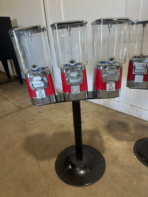 LOT OF 14,&nbsp; OAK&nbsp; Gumball Candy Vending machine ON STAND - Second Life-Equipment-collection_name