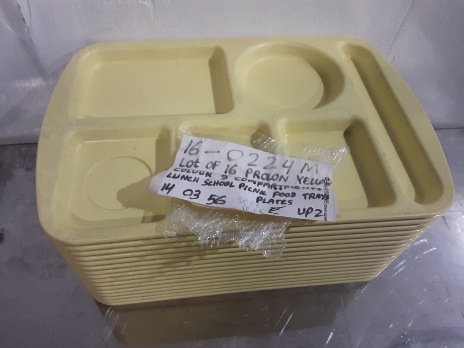***LOT OF 16***CAFETERIA LUNCHROOM LUNCH 5 COMPARTMENTS SCHOOL PICNIC FOOD TRAYS PLATES - Second Life - Equipment - #collection_name#