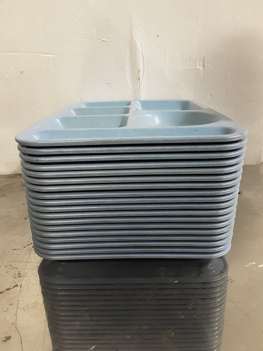 **LOT OF 18** TEXAS WARE CAFETERIA LUNCHROOM 5 COMPARTMENTS PICNIC FOOD TRAYS - Second Life - Equipment - #collection_name#