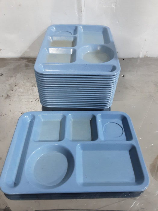 **LOT OF 18** TEXAS WARE CAFETERIA LUNCHROOM 5 COMPARTMENTS PICNIC FOOD TRAYS - Second Life - Equipment - #collection_name#