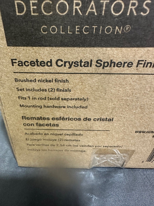 LOT OF 2 (4 PIECES) HOME DECORATORS COLLECTION CRYSTAL BN SET OF FINIALS - Second Life - Equipment - collection_name